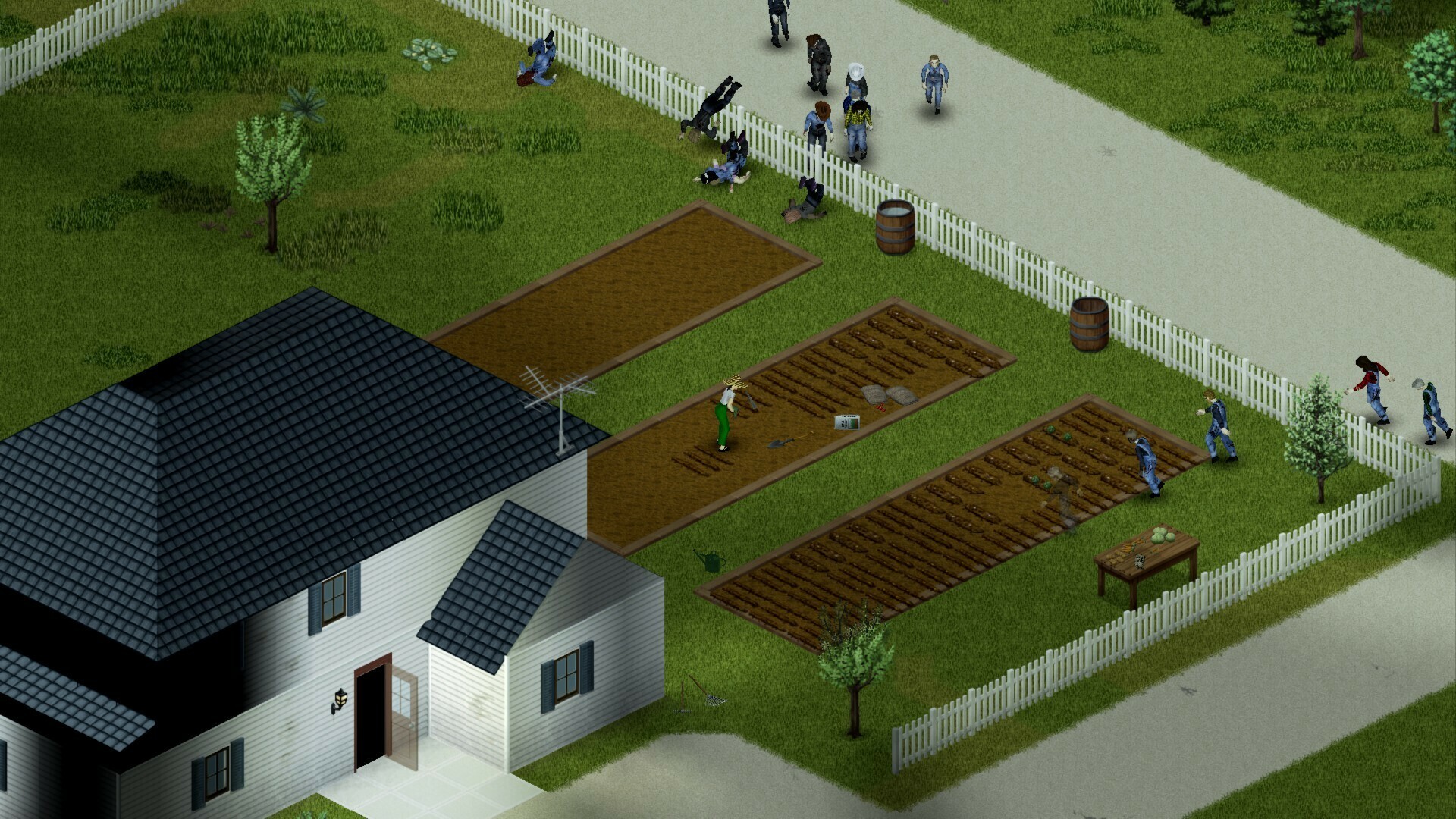 Player backed into a corner with zombies approaching