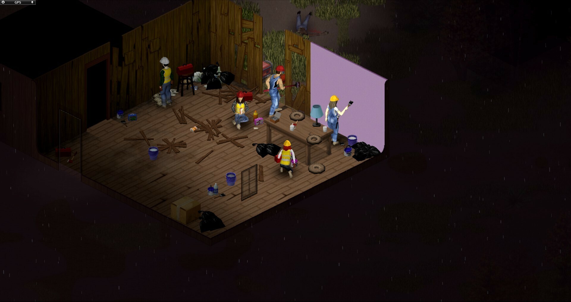 Player backed into a corner with zombies approaching